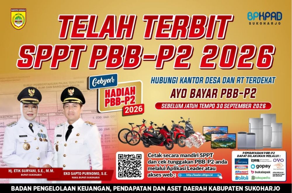 SPPT PBB-P2 Tahun 2026 Telah Terbit, Yuk Bayar Sebelum 30 September 2026
