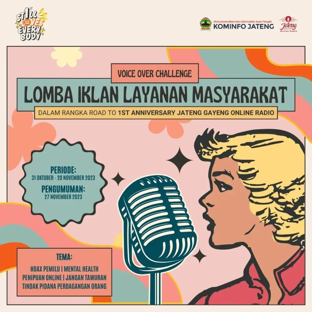 Jateng Gayeng Online Radio Mengadakan Lomba Iklan Layanan Masyarakat sebagai Perayaan Ulang Tahun Pertama