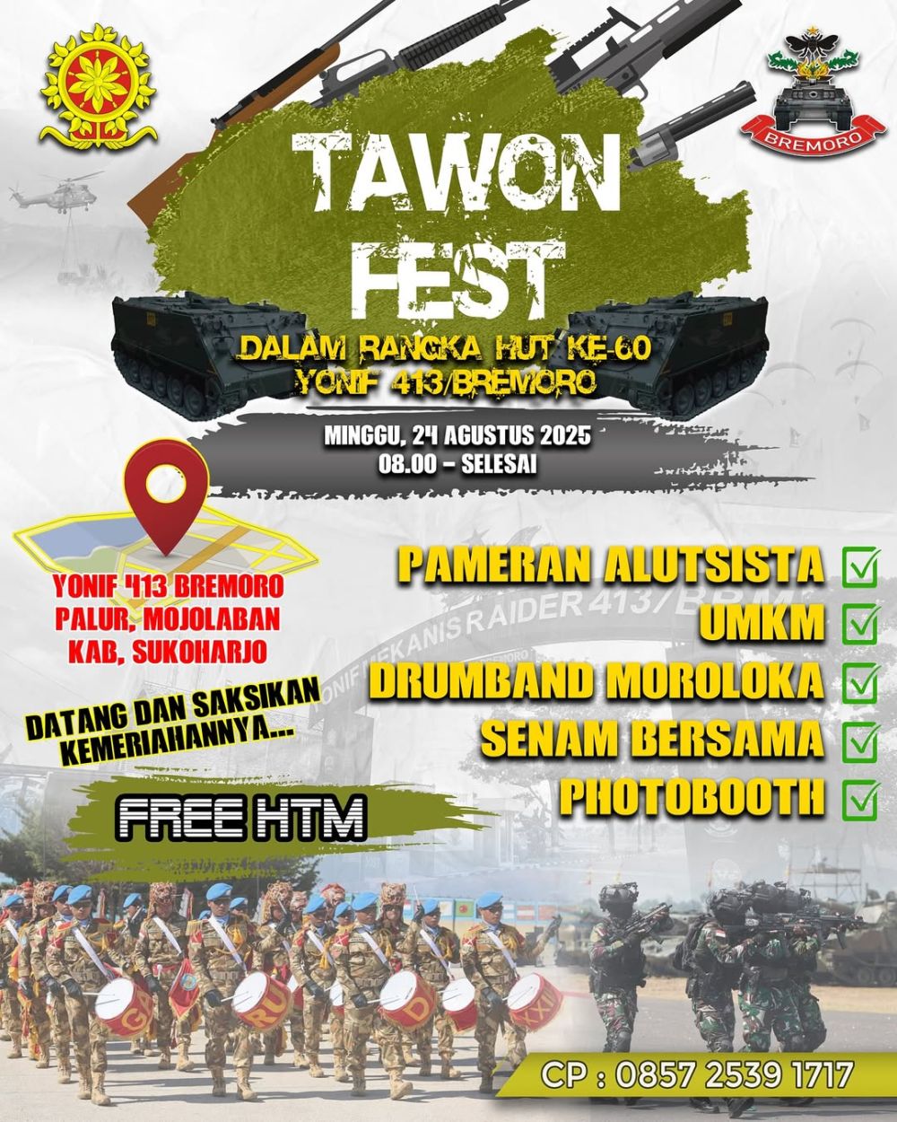 TAWON FEST, Perayaan HUT ke-60 Yonif 413/Bremoro