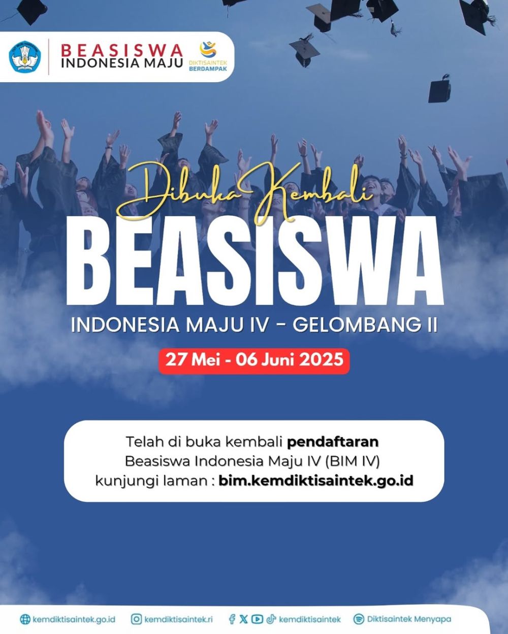 Beasiswa Indonesia Maju Angkatan 4 Gelombang II Dibuka