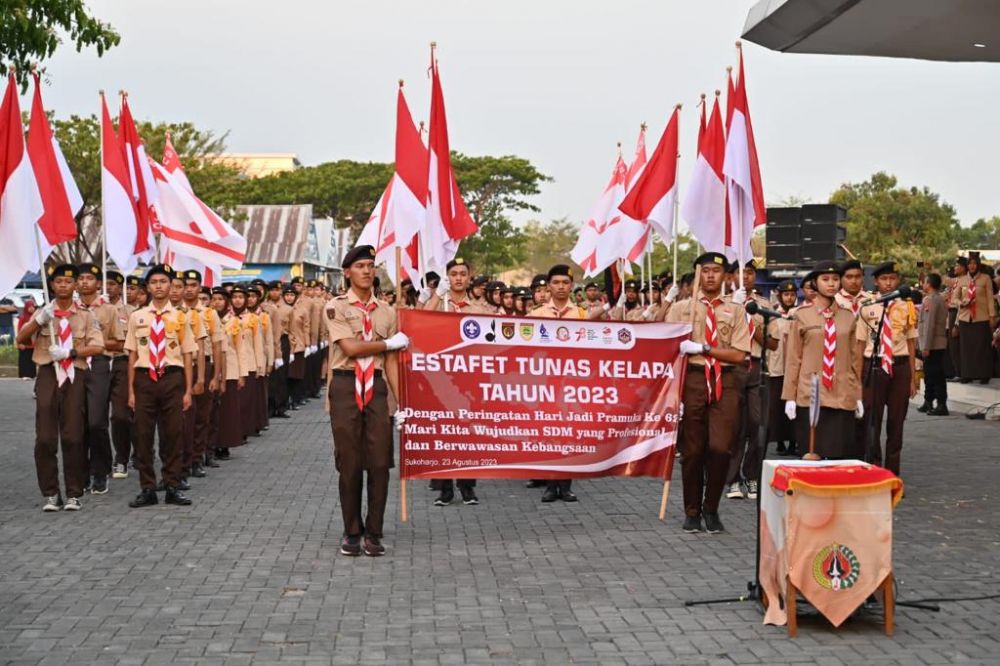 Estafet Tunas Kelapa: Unsur Kebanggaan pada Peringatan Hari Pramuka Sukoharjo