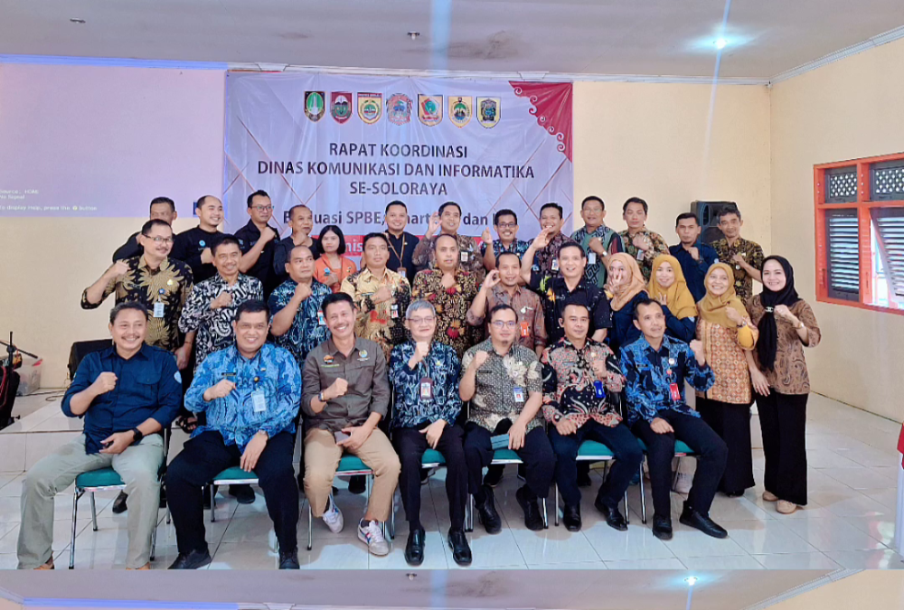 Evaluasi SPBE hingga Smartcity, Koordinasi Dinas Kominfo se-Soloraya Terlaksana di Wonogiri