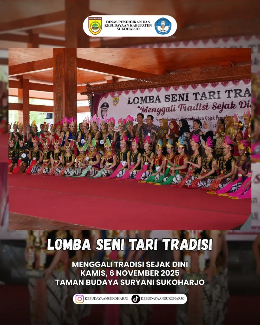 Pagelaran Lomba Seni Tari Tradisi "Menggali Tradisi Sejak Dini"