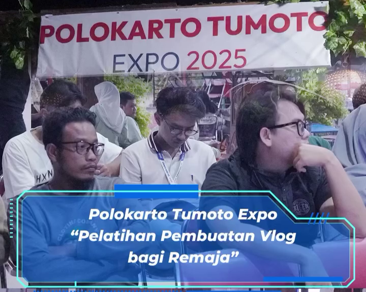 Pelatihan Pembuatan Vlog bagi Remaja di Polokarto Tumoto Expo Hari Kedua