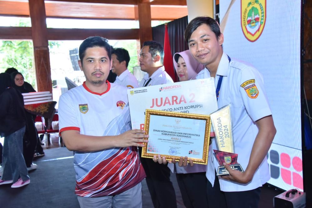 Diskominfo Sukoharjo Raih Prestasi di Lomba Video Pendek HAKORDIA 2024