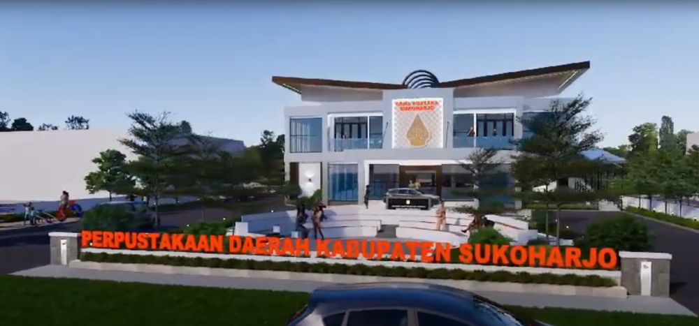 Proses Pengerjaan, Berikut 3D Rancangan Gedung Baru Perpustakaan Daerah Sukoharjo 