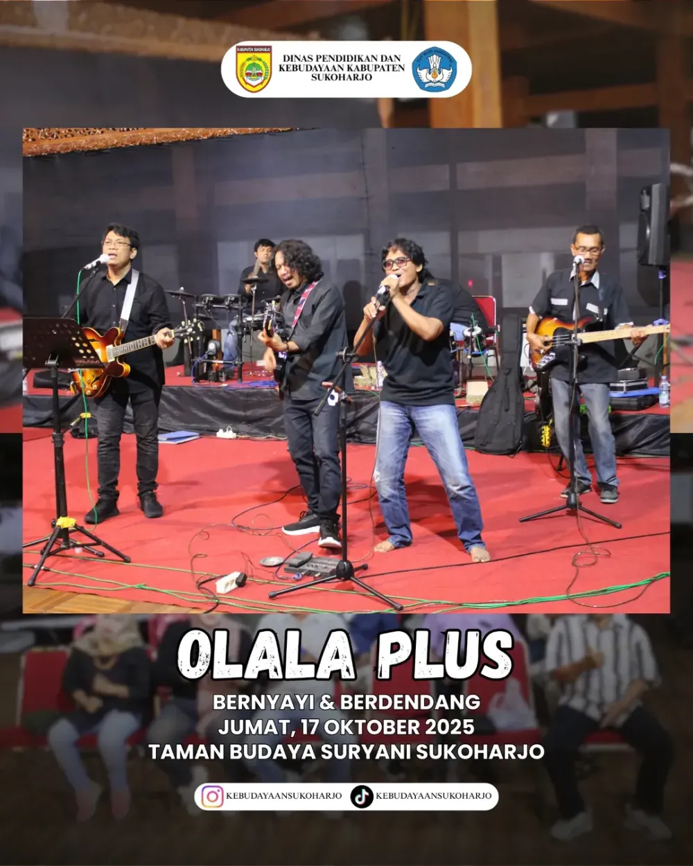 Jumat Malam Taman Budaya Sukoharjo, Saksikan Pagelaran Koesplus'an OLALA PLUS