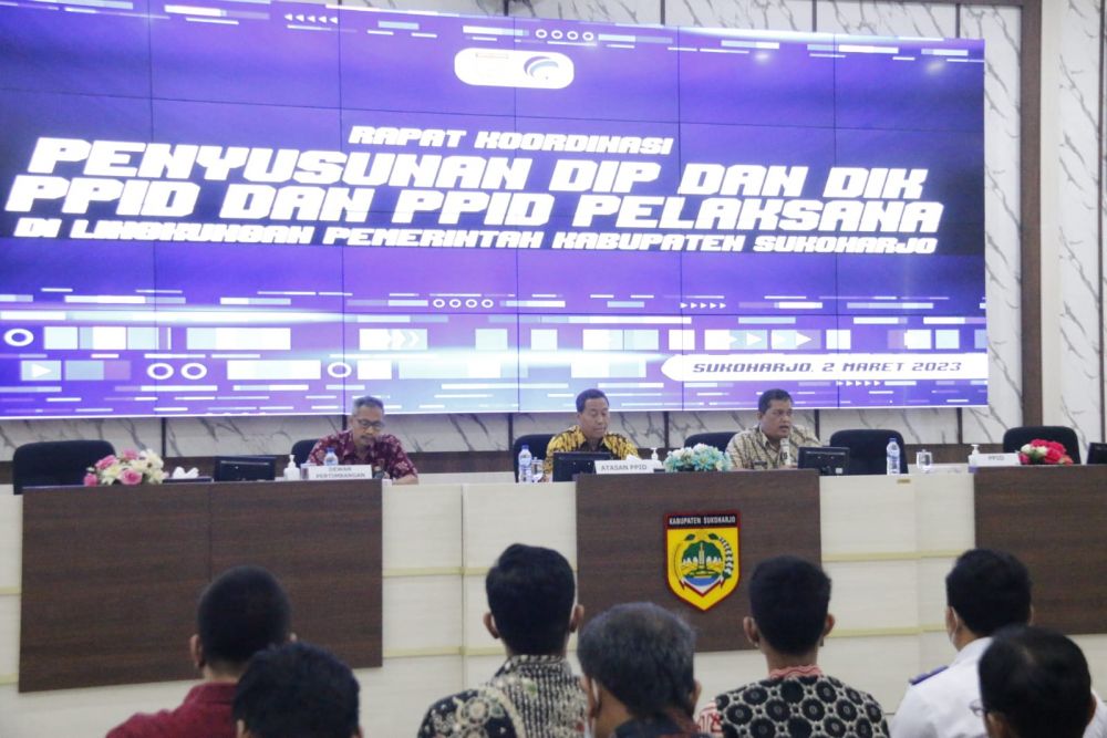 Tingkatkan Layanan Keterbukaan Informasi, Diskominfo Sukoharjo Laksanakan Koordinasi Penyusunan DIP DIK