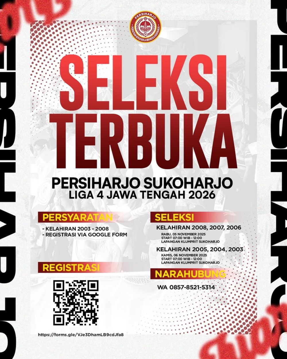 Seleksi Terbuka Persiharjo Sukoharjo Liga 4 Jawa Tengah 2026