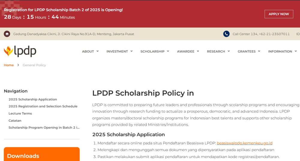 Peluang Melanjutkan Pendidikan, Beasiswa LPDP Batch 2 Tahun 2025 Dibuka