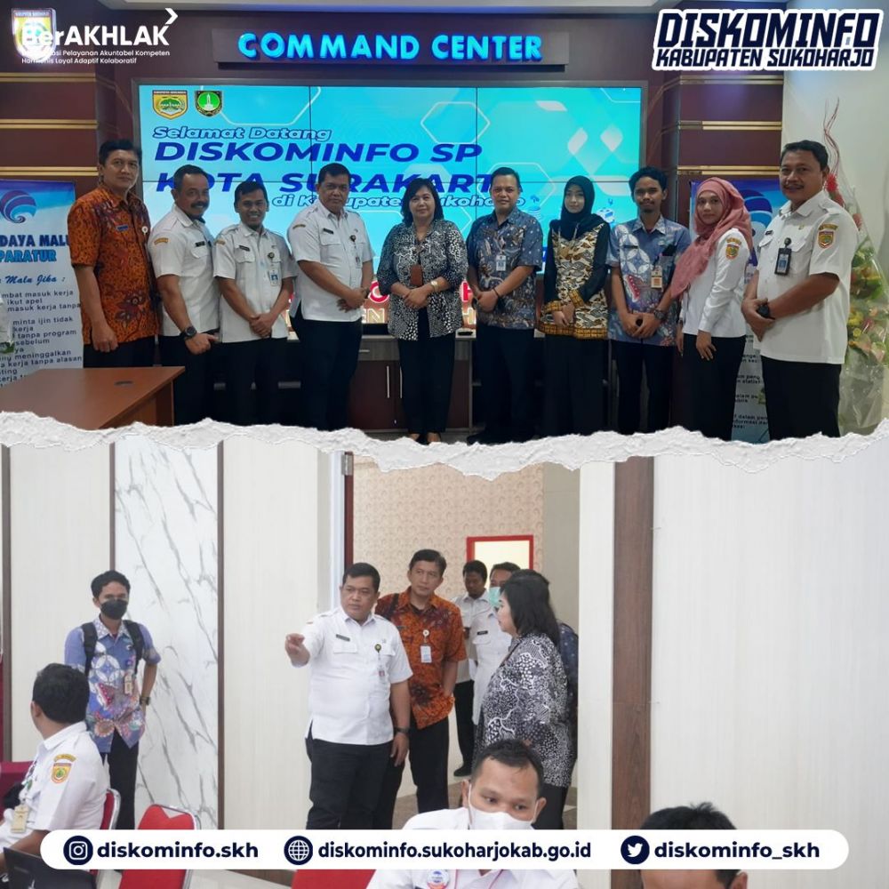 Diskominfo Sukoharjo menerima Study Orientasi dari Dinas Kominfo SP Kota Surakarta