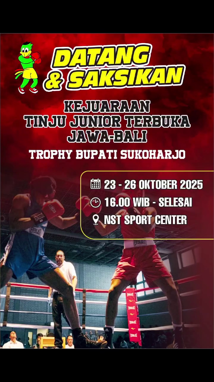 Sukoharjo Tuan Rumah Kejuaraan Tinju Junior Terbuka