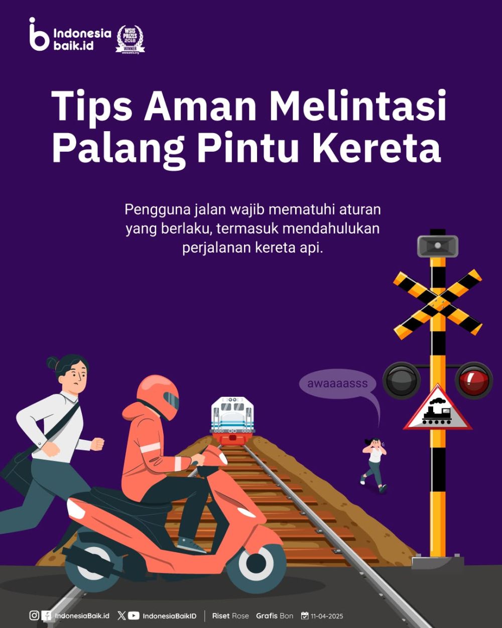 KESELAMATAN BERKENDARA, TIPS AMAN MELINTASI PERLINTASAN KERETA API