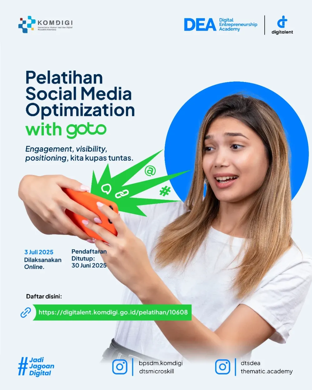 Dukung Digitalisasi UMKM, Digitalent Buka Pelatihan Sosial Media Optimization