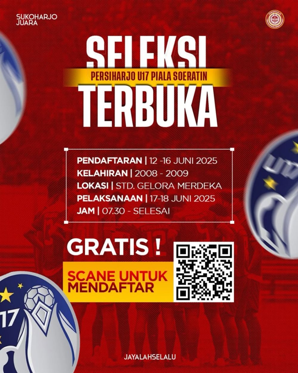 Seleksi Terbuka Persiharjo U17 Piala Soeratin 2025