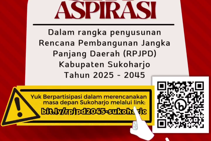 Serap Aspirasi Masyarakat untuk Kabupaten Sukoharjo Menuju Tahun 2045!